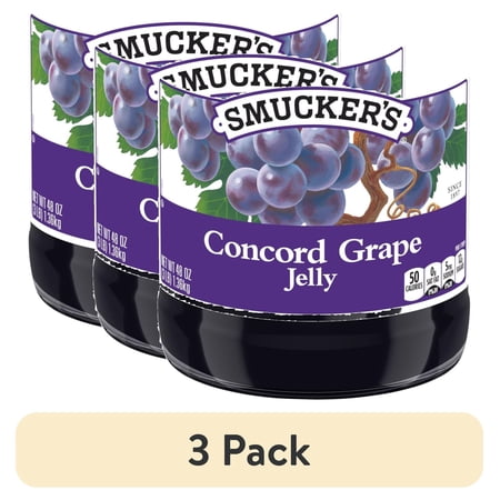 (3 pack) Smucker's Concord Grape Jelly, 48 oz