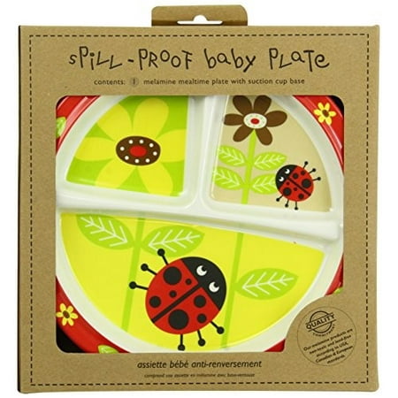 SugarBooger Divided Suction Plate Lady Bug