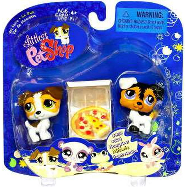 Littlest Pet 2009 Assortment A Series 1 Rus Terriers Figure 2 Pack With Pizza Com