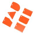thumbnail image 4 of 6Pcs Orange Plastic ,6Pcs Orange Plastic Clay Scraper Handle Carved Soft Clay Sculpture DIY Tool, 4 of 8