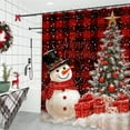 thumbnail image 4 of Christmas Shower Curtain Polyester, Waterproof Holiday Bathroom Decor with Festive Patterns, 70x59 Inches Fabric Bath Curtain for Seasonal Decor(C), 4 of 5