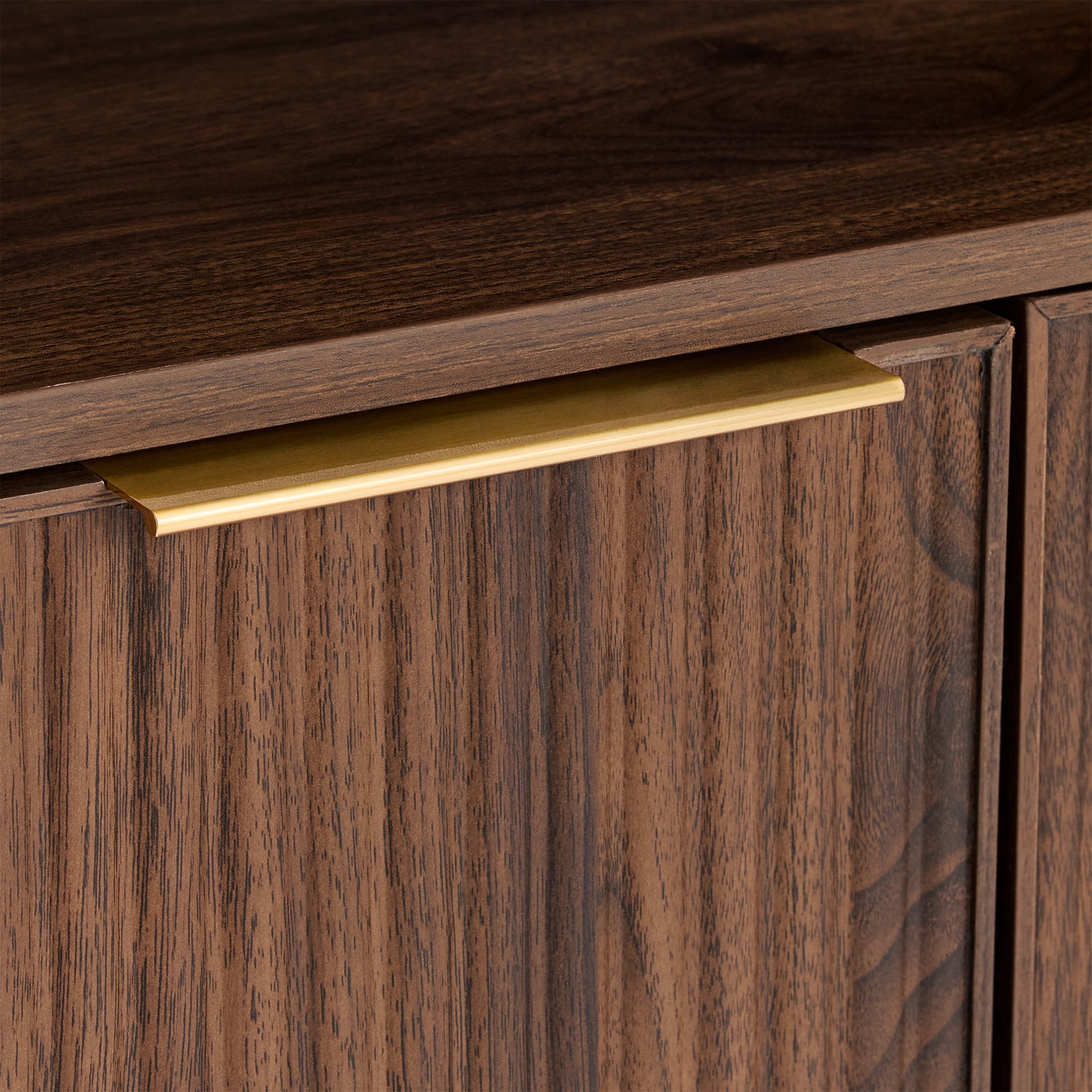 Better Homes & Gardens Lillian Fluted TV Stand for TVs Up to 70", Walnut Finish