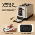 thumbnail image 3 of Suodoka 2-Slice Digital Toaster, Stainless Steel Touch Control Toaster with 6 Shade Settings, 5 Functions & 5.51" Extra-Wide Slots, 3 of 8