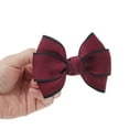 thumbnail image 5 of Unique Bargains 1 Pc Elegant Bow Hair Clips for Home Wine Red, 5 of 5