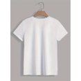 thumbnail image 2 of Spanish Alphabet Print T-Shirt - Soft, Breathable, Round Neck, Short Sleeve for Women, Casual Sports Top, 2 of 6