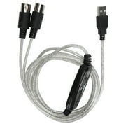 MIDI Cable MIDI to USB Cord Adapter Midi Converter for XP / VISTA / OS X / Window7