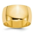 thumbnail image 5 of 10K Yellow Gold 12mm Half Round Band Ring Size 4.5, 5 of 7