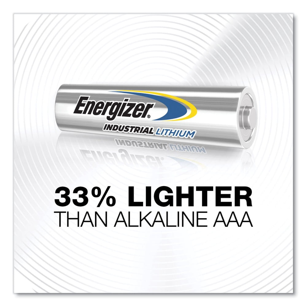 Energizer Industrial Lithium AAA Batteries, Pack Of 24 Batteries, L92