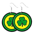 thumbnail image 2 of Pendientes HUOGUO con forma de gota verde para el Día de San Patricio para mujer, 2 of 2