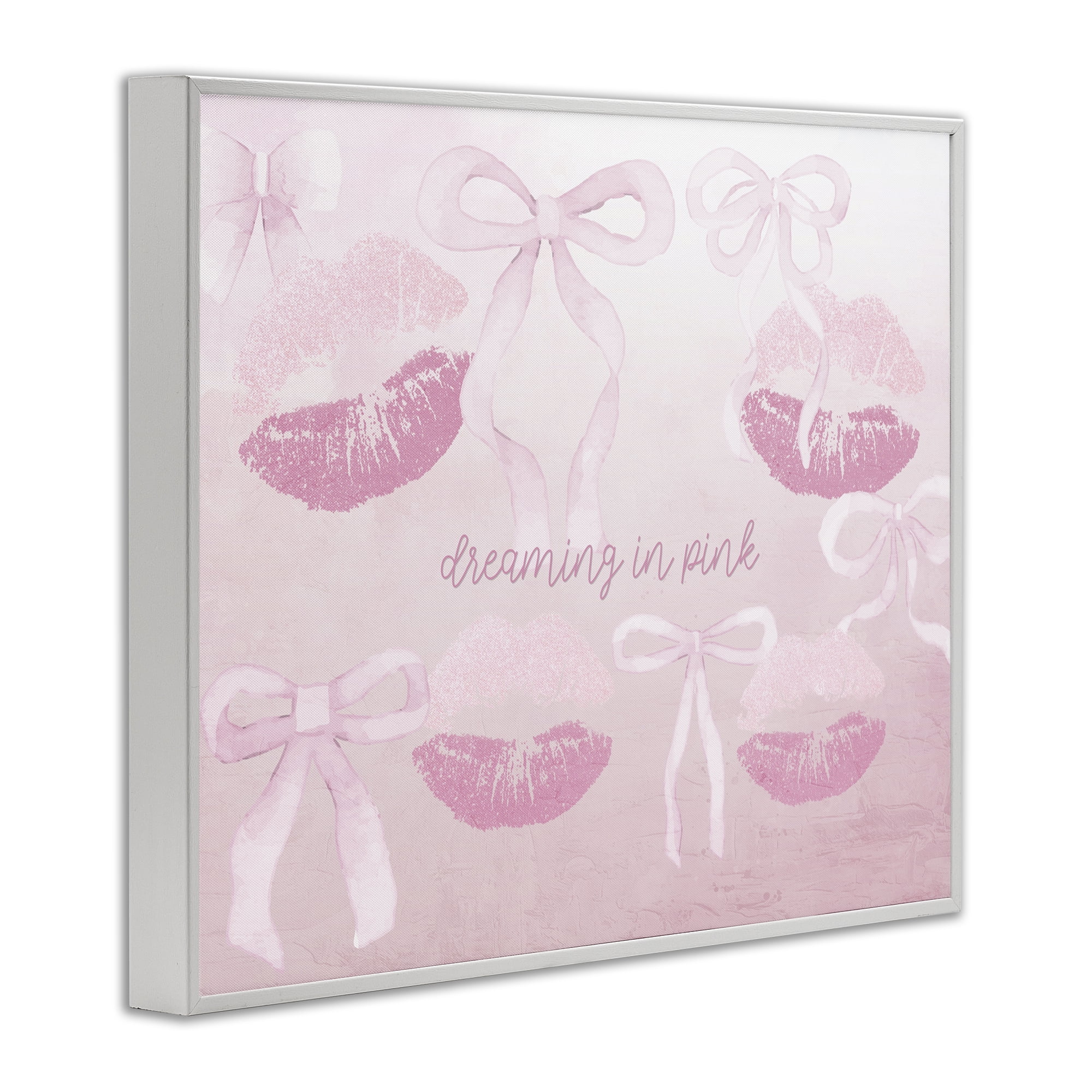 Dreaming In Pink White Framed Giclee Art, design by Kim Allen