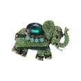 thumbnail image 4 of Éléphant en Strass Broches Épingle Animale Badge à Revers Mignon Mode Épingle à Revers en Alliage Vert, 4 of 9