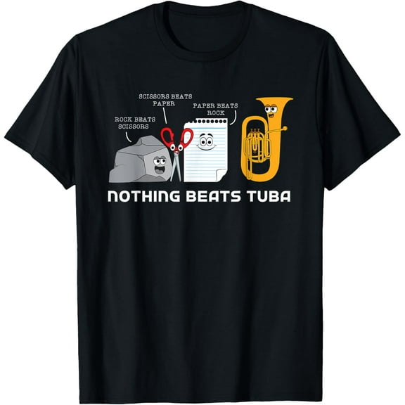 Rock Paper Siccor Nothing Beats Tuba T-Shirt tee