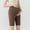 Coffee, variant on Hrsba Summer Plus Size Maternity Safety Shorts for Women Lightweight Breathable Solid Color Outerwear Bottoms