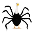 thumbnail image 3 of AZXY Halloween Porch Goose Outfit, Halloween Decorations Outdoor Furry Giant Spider Costume Set for 23 Inch Cement Plastic Porch Goose Statue, Lawn Patio Fall Party Ornament, 3 of 7
