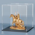 thumbnail image 1 of HEMYLU Acrylic Box with Matt Black Base, Simple Self-Assembly Clear Acrylic Display Case, 8 Inch Cube Dustproof Showcase with Lid for Collectibles, Toys and Jewelry (8x8x8 inch), 1 of 7
