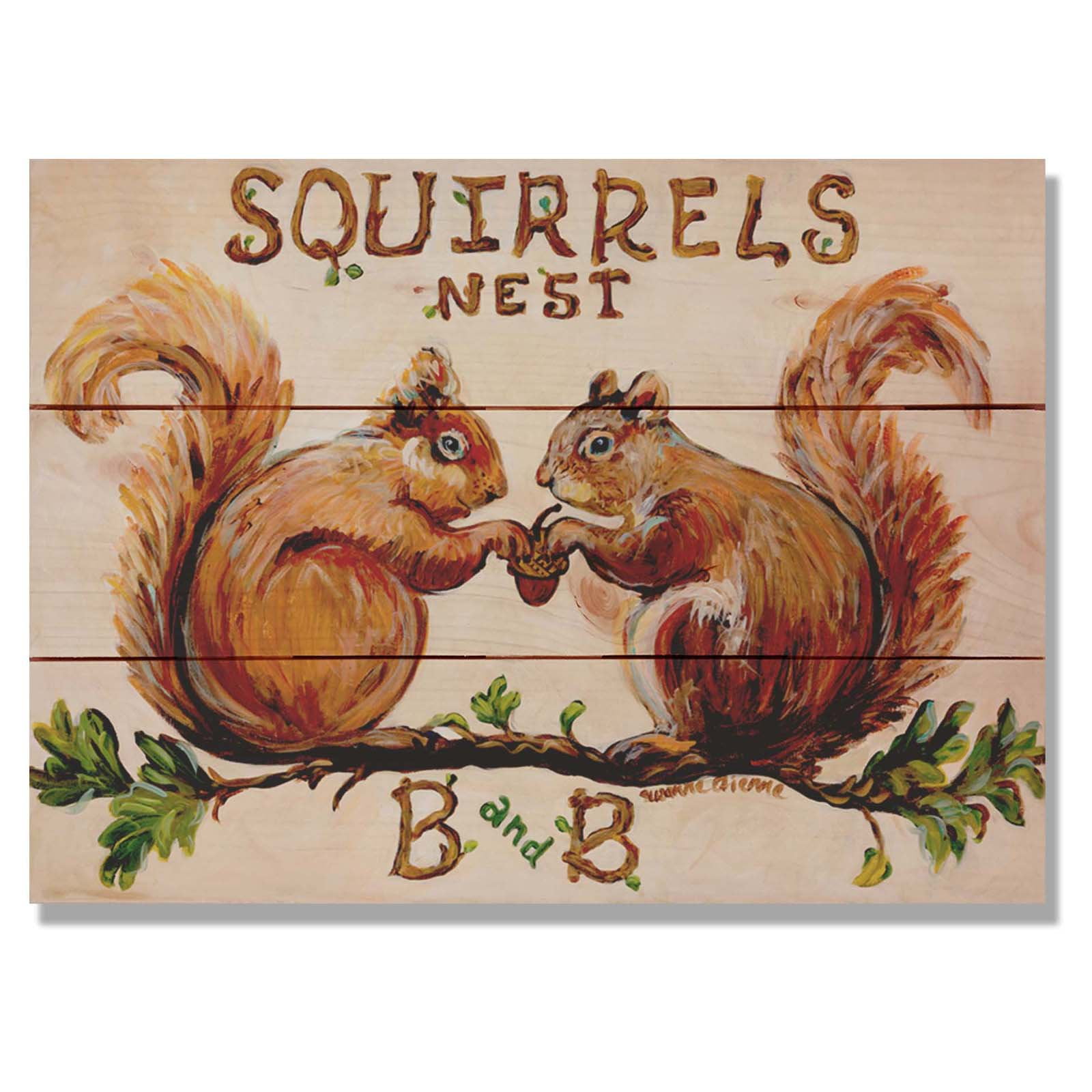 Daydream Wile E. Wood Squirrels Nest Indoor / Outdoor Cedar Wall Art
