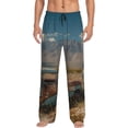 thumbnail image 2 of Lsque Deserted Classic Car Landscape Print Men's Pajama Pants, Lounge Pant - Comfortable Home Wear,Elastic Waistband, Stylish Design-X-Large, 2 of 9