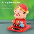 thumbnail image 4 of Statue Cai Shen, Figurine Cai Shen Vive Chanceuse pour Bureau Rouge, Or, 4 of 7