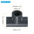 thumbnail image 2 of Uxcell 3/8" 3 Way UTee Pipe Fittings, Joint Coupling Pipe Adapter for DIY Shelf Garden, 2 Pack Dark Gray, 1/2" 3, 2 of 5