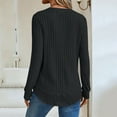 thumbnail image 3 of FNFYFH Plus Size Long Sleeve Shirt for Women Soft Lightweight Crewneck Sweater Loose Fit Tunic Tops Dressy Casual Ribbed Knit Blouse Outfit, 3 of 6