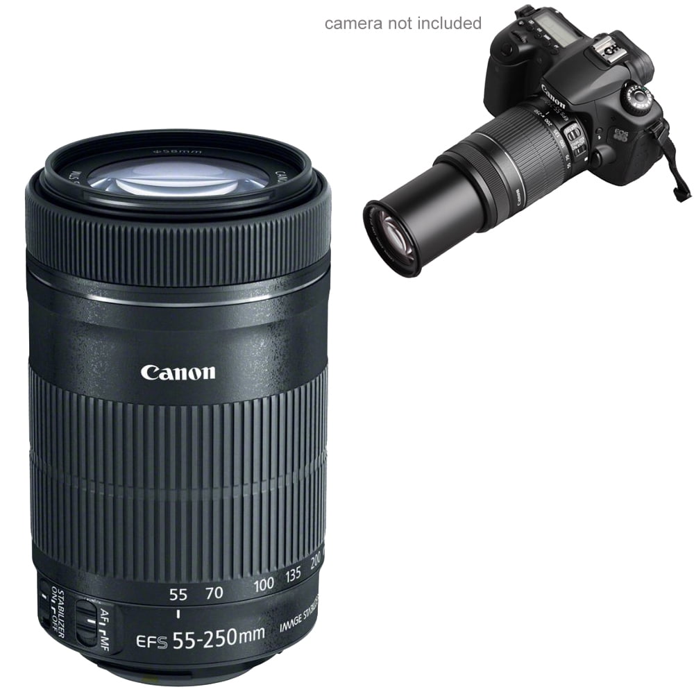 Canon EF-S 55-250mm F4-5.6 IS STM Lens & Top Accessory Kit for Canon SLR Cameras 