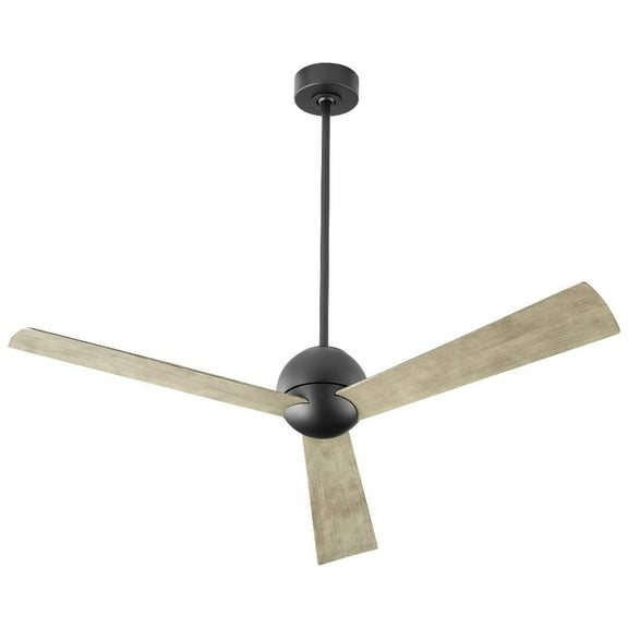 Oxygen Lighting - Rondure - 54 Inch 3 Blade Ceiling Fan-Black Finish