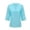 Blue, variant on Womens Tops Solid Color Lace Stitching U Neck Cropped Sleeve Womens formal Shirts,Grey,S