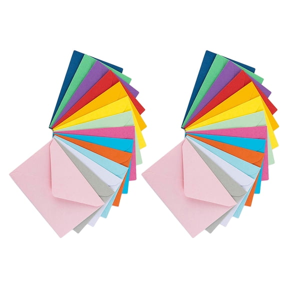 Baluue 50Pcs Lightweight Solid Color Envelopes for Storing Blessing Cards and Small Accessories