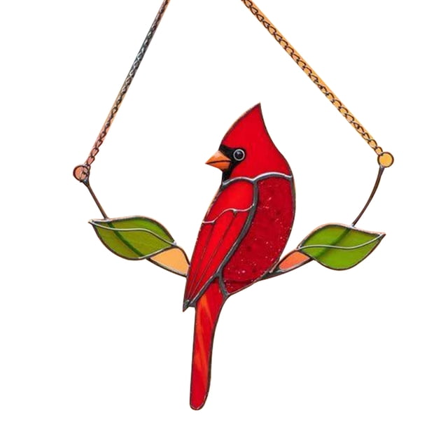 Regalo cardenal para ventana interior, colgante de pájaro, regalo para el día de la madre, adorno para mujer, regalo de decoración Adepaton CPB-US-DYP1054-2