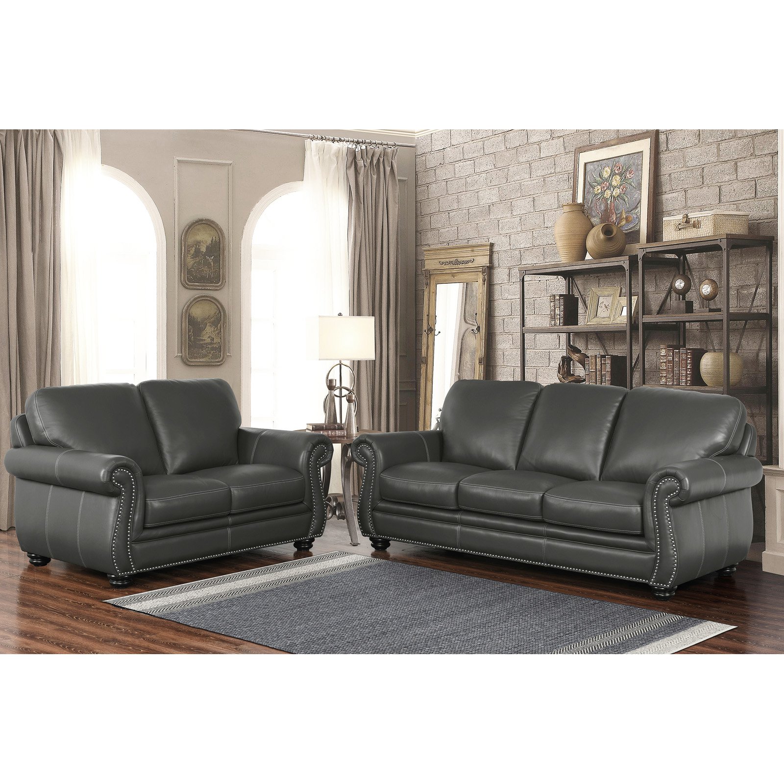 Top Grain Leather Sofa And Loveseat Set | Cabinets Matttroy