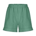 thumbnail image 7 of CYRBOKO Girls Shorts, Loose Fit Elastic Waist Comfy Summer Bottoms with Pockets Mint Green Size 11-12 T, 7 of 7