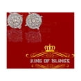 thumbnail image 2 of King of Bling's 10K Real Yellow Gold with 1.20CT Real Diamond Men's/Women's Stud Round Earrings, 2 of 12