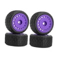 thumbnail image 3 of Xuanheng 4Pcs Wheels Rims Set Modification Replacement for Micro T 244016 1/28 RC Car Purple, 3 of 6