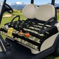 thumbnail image 3 of Whosucclay 4 Pockets Folding Golf Cart Seat Covers for EZGO Club Car, Nonskid Bottom Golf Cart Seat Cushion Cover, Vintage Distressed American Flag Pattern, 3 of 9