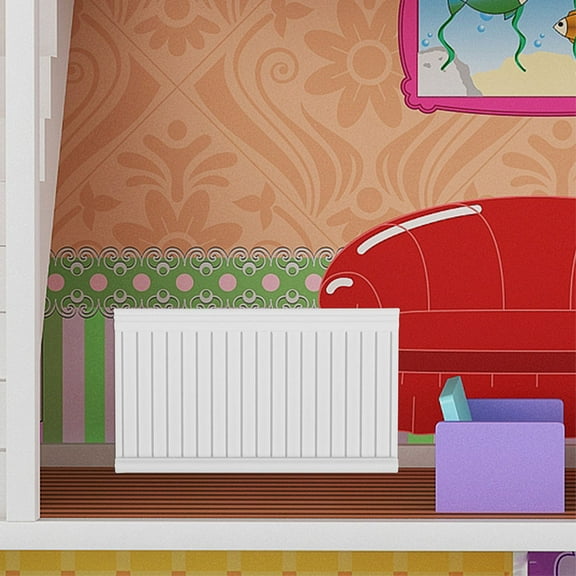 WEUVEB 4Pcs Dollhouse Skirting Board White Interior Wall Molding Accessories