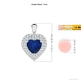 thumbnail image 4 of ANGARA Natural 1.15 ct Blue Sapphire Heart Pendant with Diamond Double in 14K White Gold for Women (Size-7mm) | Anniversary, Jewelry Gift for Women | Natural Blue Sapphire Necklace, 4 of 8