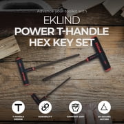 Eklind Tool 9 Piece Set Power T Handle Ball Hex Key Steel Allen Wrench
