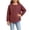 Red, variant on Girls Henley Neck Long Sleeve Tunic Top Kids Loose Curved‑Hem Pocket Blouse For 2‑13 Years