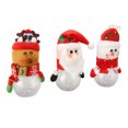 thumbnail image 3 of tarros de plástico transparente para dulces navideños, galletas, decoración de Papá Noel y muñeco de nieve para el hogar, tiendas y bares., 3 of 14