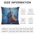 thumbnail image 6 of Acheng Violin Pillow Cases Standard Size Set of 2 - Music Pillowcase &amp; Home Decor -  Printed Decorative Bed Pillow Covers - Wrinkle, Fade &amp; Stain Resistant, with Hidden Zipper White, 6 of 6