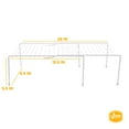 thumbnail image 3 of YBM Home White Wire Cabinet Helper Shelf Organizer and Storage Rack Helper for Kitchen, Expandable Kitchen Counter and Cabinet Shelf, 2556, 3 of 9