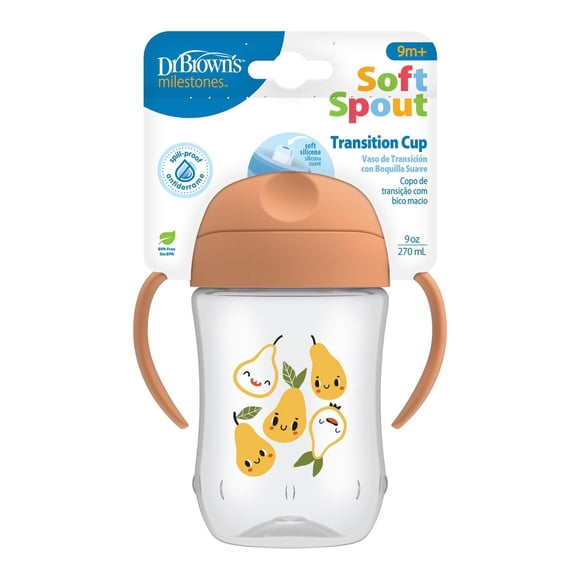 Vaso Entrenador 9oz/270ml Boquilla Suave Naranja Dr. Brown’s