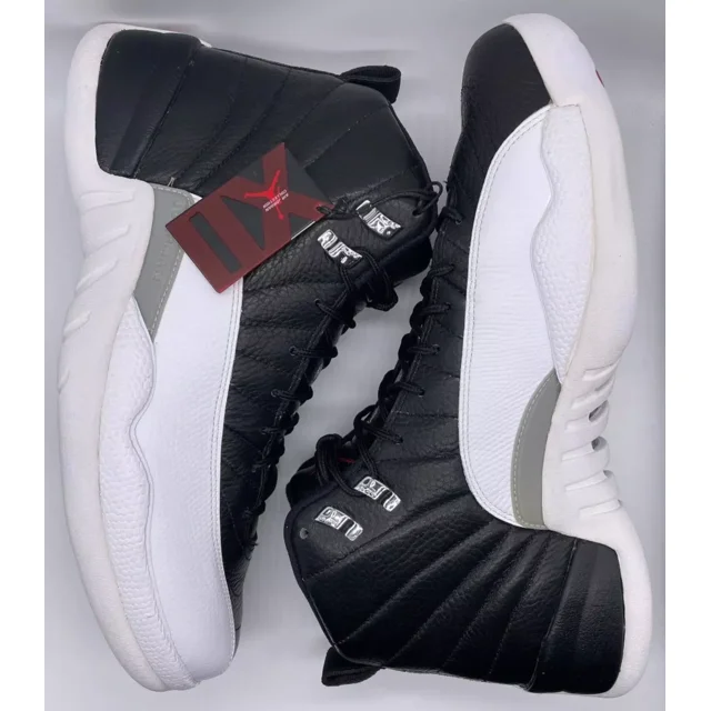 Ni - ke Air Jordan 12 Retro Playoff 2012 Black / White 130690-001 Size 11.5 NIB DS