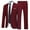 Wine Red, variant on Cloudstyle Men's 2-Piece Suits Slim Fit 1 Button Dress Suit Jacket Blazer & Pants Set