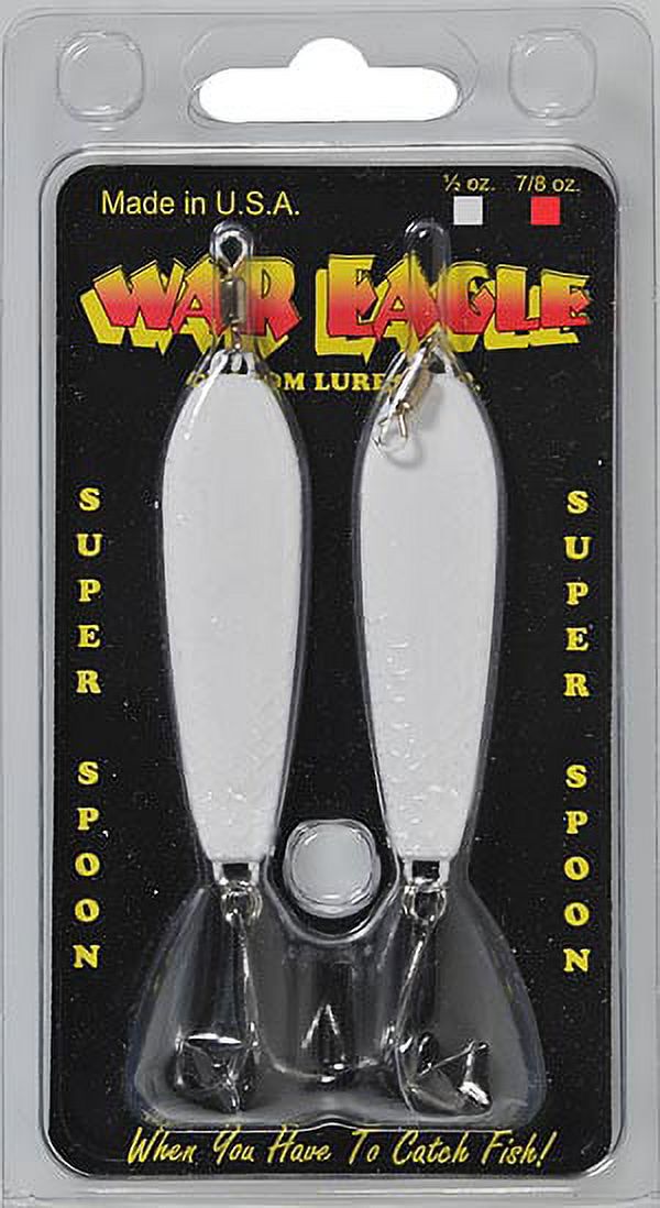 (4 pack) War Eagle Jiggin Spoon Fishing Jig 7/8, Nickel