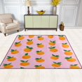 thumbnail image 2 of Yayeee Area Rugs for Living Room 5.2'x4' Non Slip Washable Bedroom Floor Carpet, Cartoon Oranges, 2 of 5