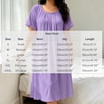 thumbnail image 3 of NominalSnug Womens Nightgown Scalloped Neck Short Sleeve Loose Midi Sleep Dress Loungewear, 3 of 6