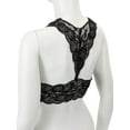 thumbnail image 3 of Spencer Womens Floral Lace Bralette Vest Crop Tops Wireless Bra No Padded Breathable Sexy Racerback Bra (S/M, White), 3 of 8