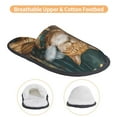 thumbnail image 3 of Sigee Surreal Meditating Cat for Cozy Furry Slippers Super Soft Indoor and Outdoor Use, Non-Slip Sole Slip On House Slippers-Medium, 3 of 8