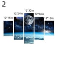thumbnail image 5 of 5pcs/set Blue Space Starry Sky Mural Sofa Backdrop Wall Living Room Home Decor, No Frame, 5 of 5